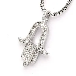 fatimas hånd anheng i sølv