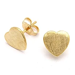 Hjerteøredobb i forgylt sølv