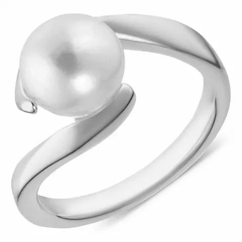 perle ring i sølv