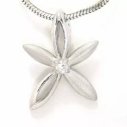 Blomsteranheng i sølv