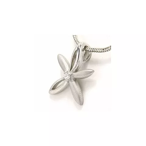 Blomsteranheng i sølv