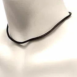 svart Bomullsnor i sølv 45 cm x