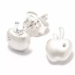 Eple ørestikker i sølv