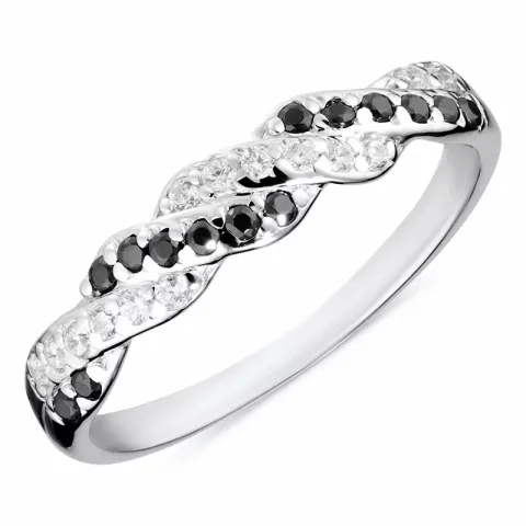 zirkon ring i sølv