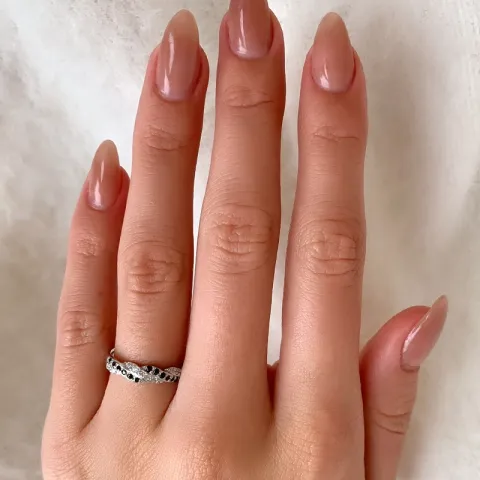 zirkon ring i sølv