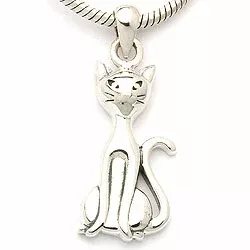 Katt anheng i sølv