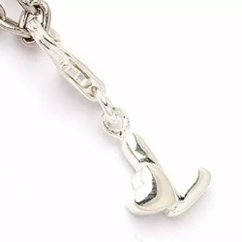 Bokstav l i sølv bokstaven Lhjerte