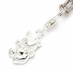 Bamse charm i sølv