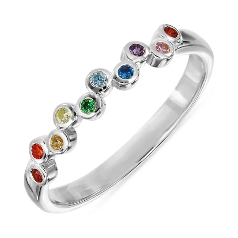 multifarget zirkon ring i sølv
