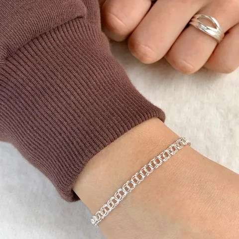 Ekte armbånd i sølv x 3,8 mm