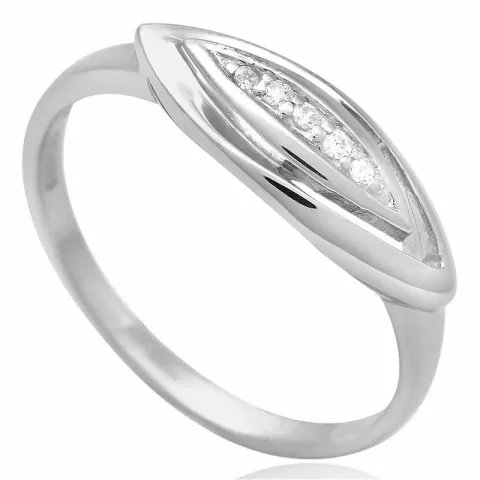 zirkon ring i sølv