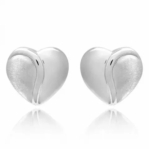 Store hjerte ørestikker i sølv