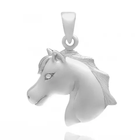 Blank hester anheng i sølv