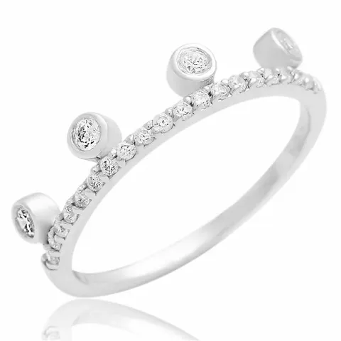 Bedårende zirkon ring i sølv