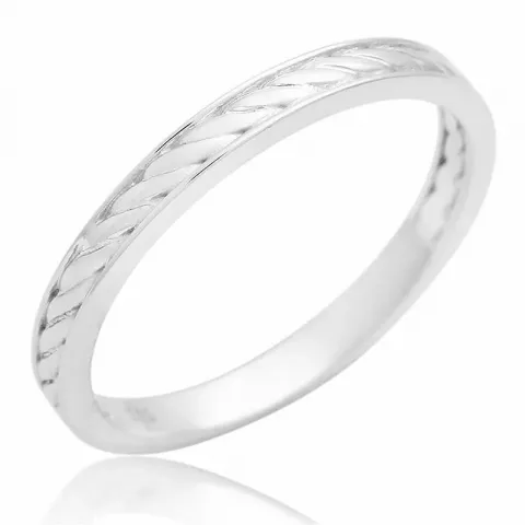 Bedårende strukturert ring i sølv