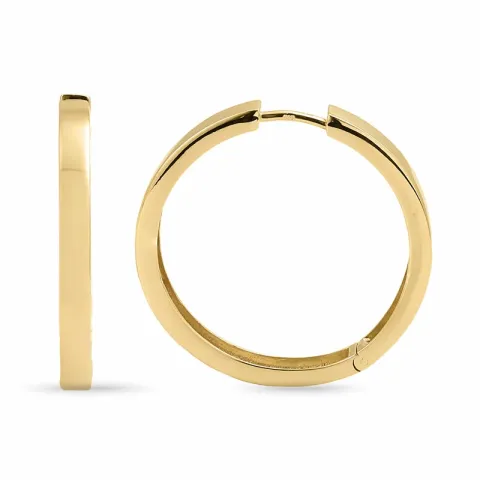 12 mm creol i forgylt sølv