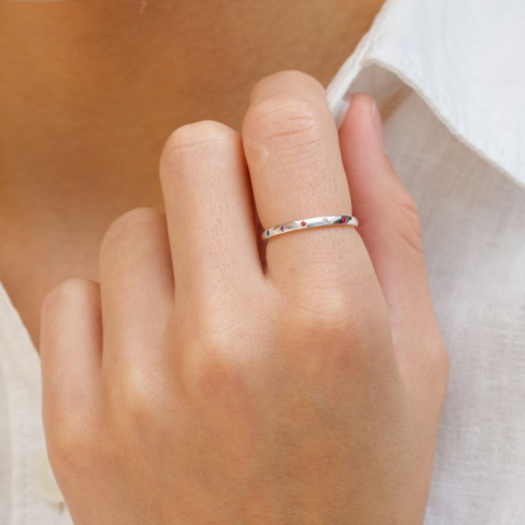 multifarget zirkon ring i sølv