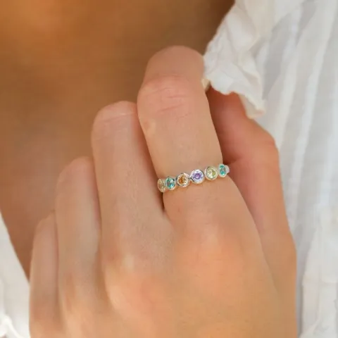 multifarget zirkon ring i sølv