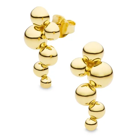 multifarget zirkon ring i forgylt sølv - Bubbly Twist