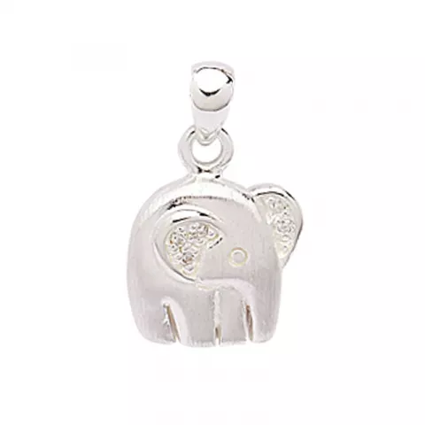 Elefant anheng i sølv