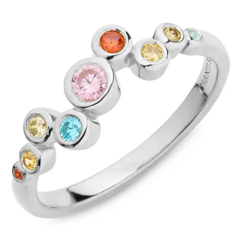 multifarget zirkon ring i sølv - Bubbly Twist