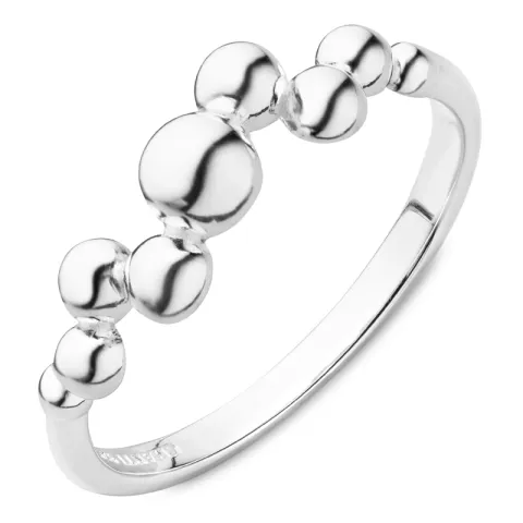 kule ring i sølv - Bubbly Pure