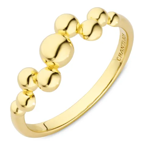 kule ring i forgylt sølv - Bubbly Pure