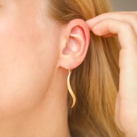 øredobber i forgylt sølv