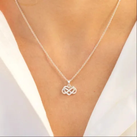 hjerte infinity anheng i sølv - Amoré