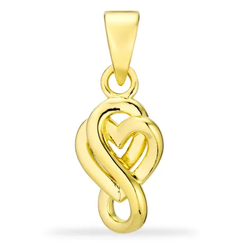 hjerte infinity anheng i forgylt sølv - Amoré