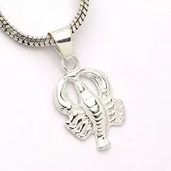 Stjernetegnet krepsen anheng i sølv