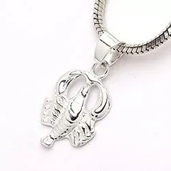 Stjernetegnet krepsen anheng i sølv