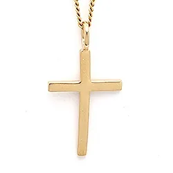 Kors anheng i forgylt sølv