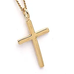 Kors anheng i forgylt sølv