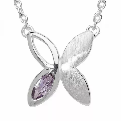 sommerfugl halskjede i sølv med anheng i sølv