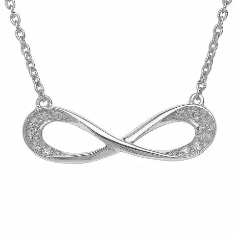 Infinity halskjede i sølv med anheng i sølv