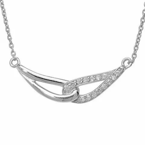 abstrakt halskjede i sølv med anheng i sølv