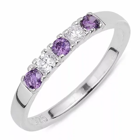rosa zirkon ring i sølv