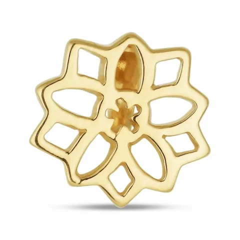 Fødselsblomst juli ridderspore anheng i forgylt sølv