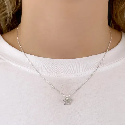 Fødselsblomst desember julestjerne anheng i sølv