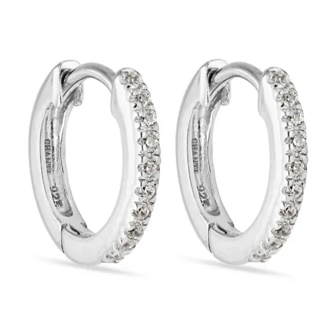 12 mm zirkon creol i sølv