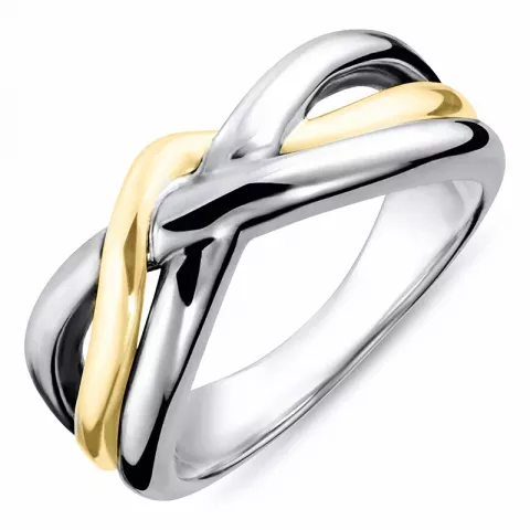 kolleksjonsprøve ring i oksidert sølv med 8 karat gull
