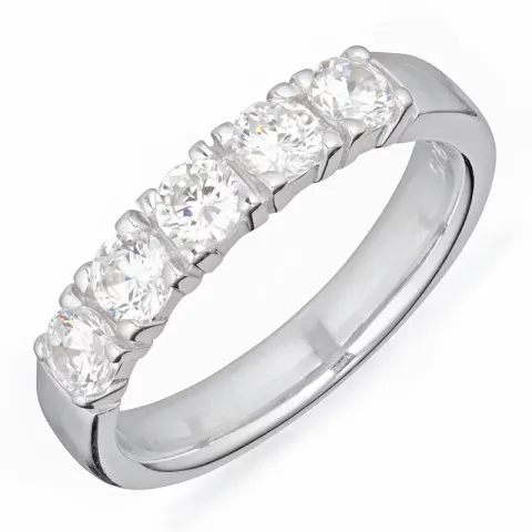kolleksjonsprøve zirkon ring i sølv