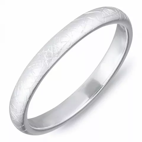 Børstet strukturert ring i sølv