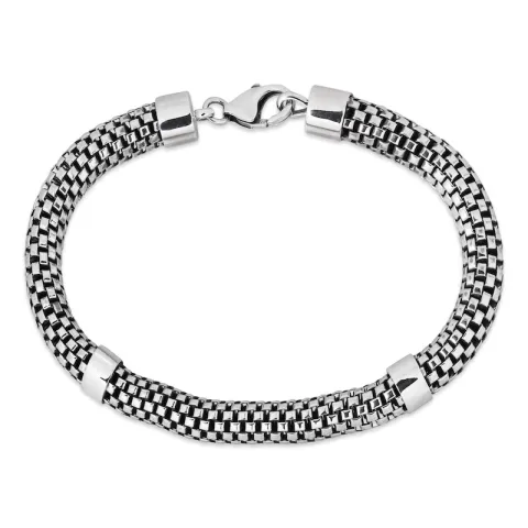 armbånd i oksidert sterlingsølv  x 7,0 mm