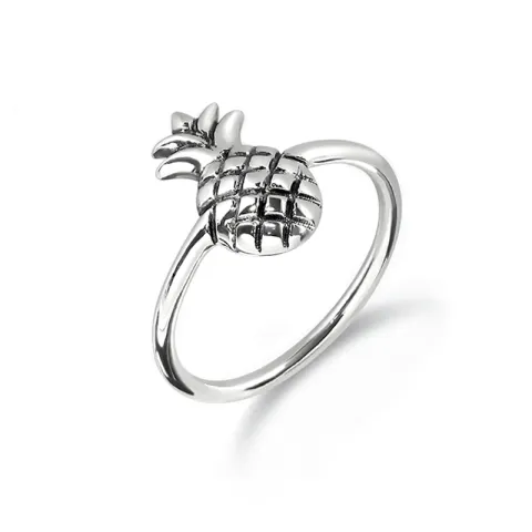 ananas ring i sølv