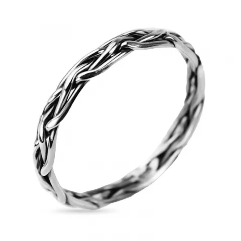 flettet ring i sølv