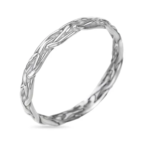 flettet ring i sølv