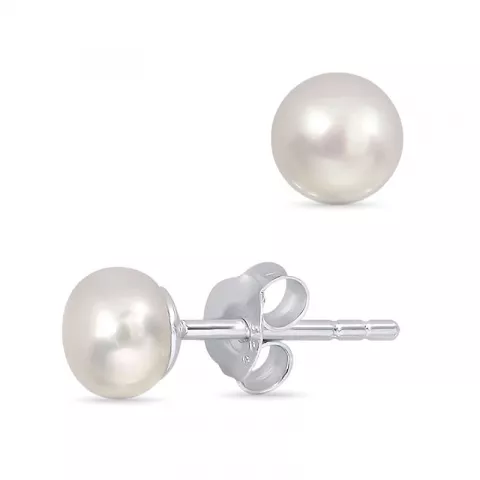 5 mm perle ørestikker i sølv