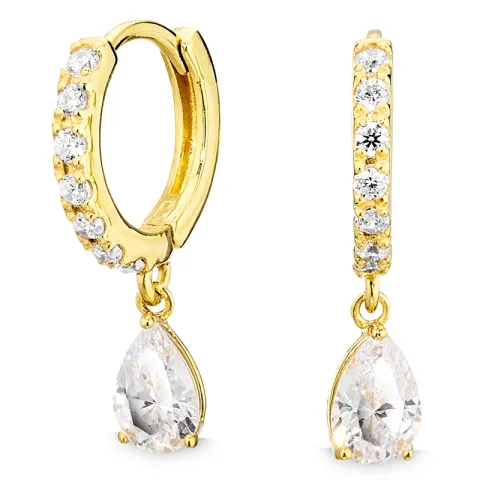 zirkon creol i forgylt sølv